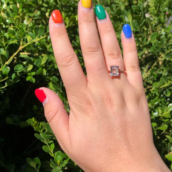 10k Rose Gold Solitaire Engagement Ring - Picture 6 of 6